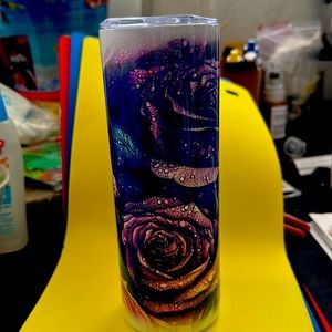 Tumbler rose in purple 20oz